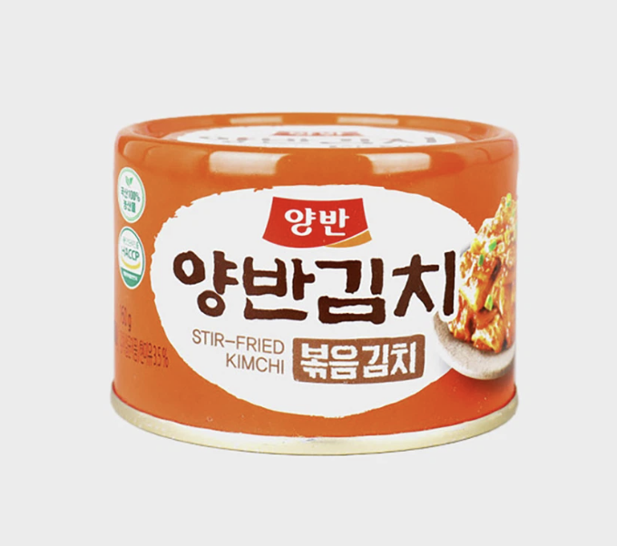 Dongwon Yangban Stir-Fried Kimchi Can 160g Korean Kimchi Ready to Eat Side Dish Shelf Stable Canned Food Made in Korea